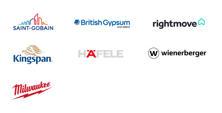 Graphic of construction client logos