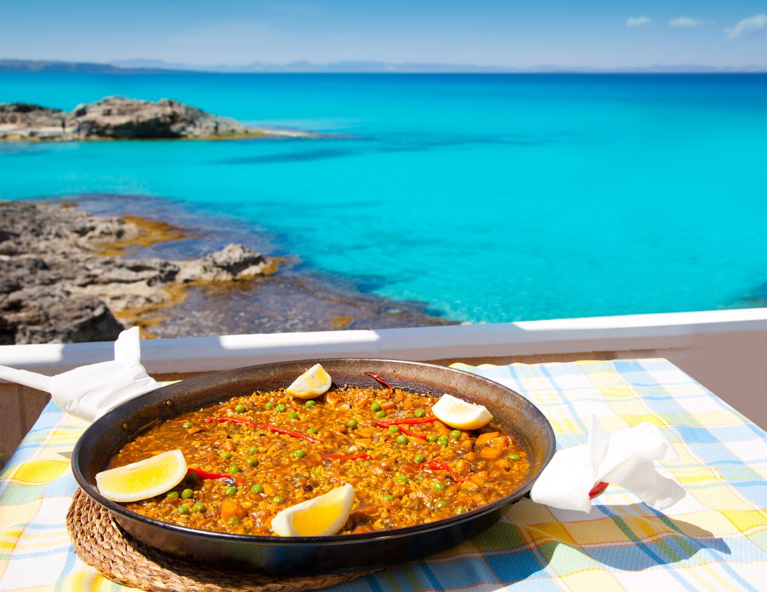 Paella by the sea