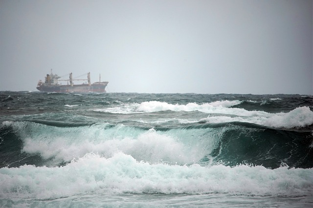 Rough waves at sea