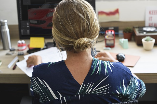 Lady working