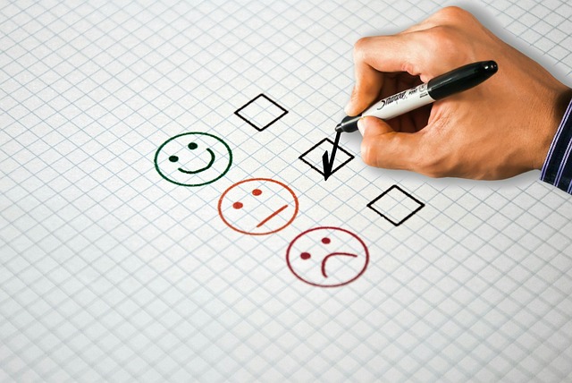 Smiley face feedback options